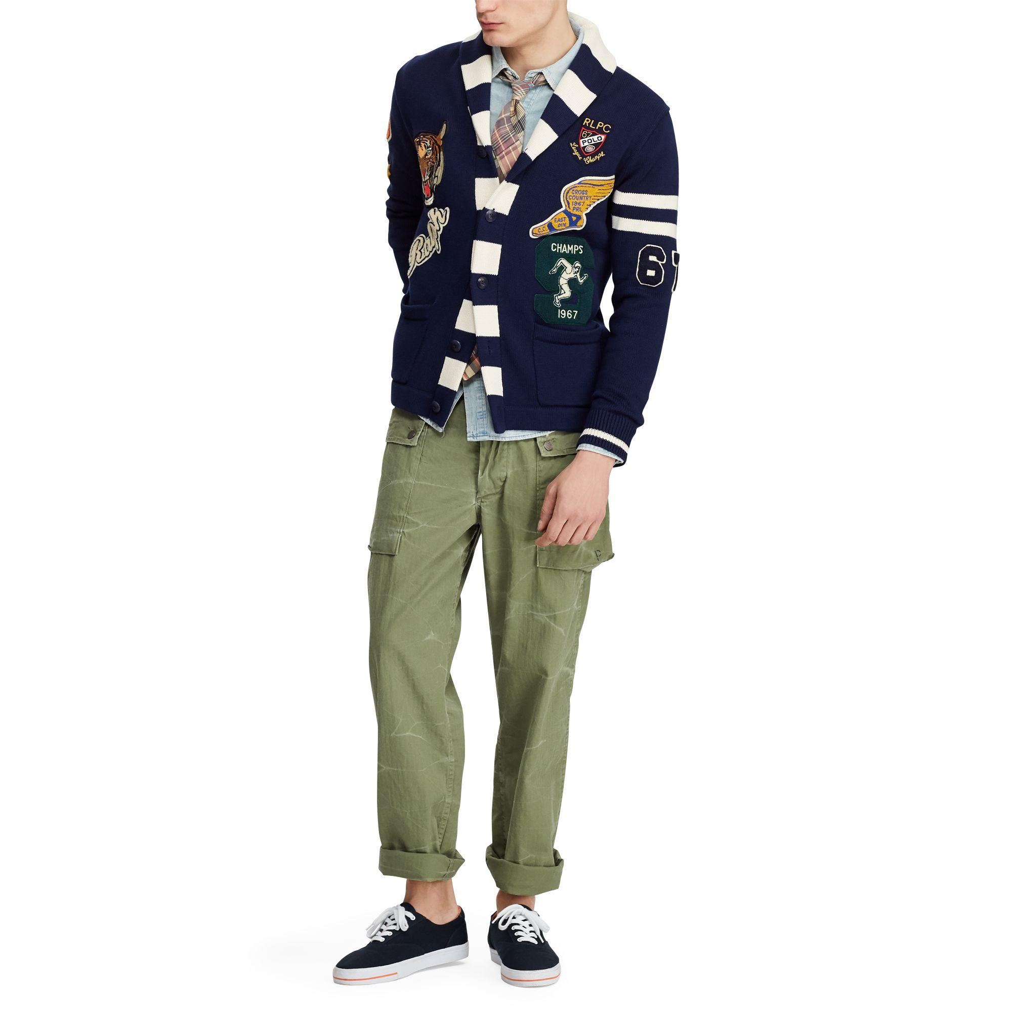 polo ralph lauren patchwork fleece jogger
