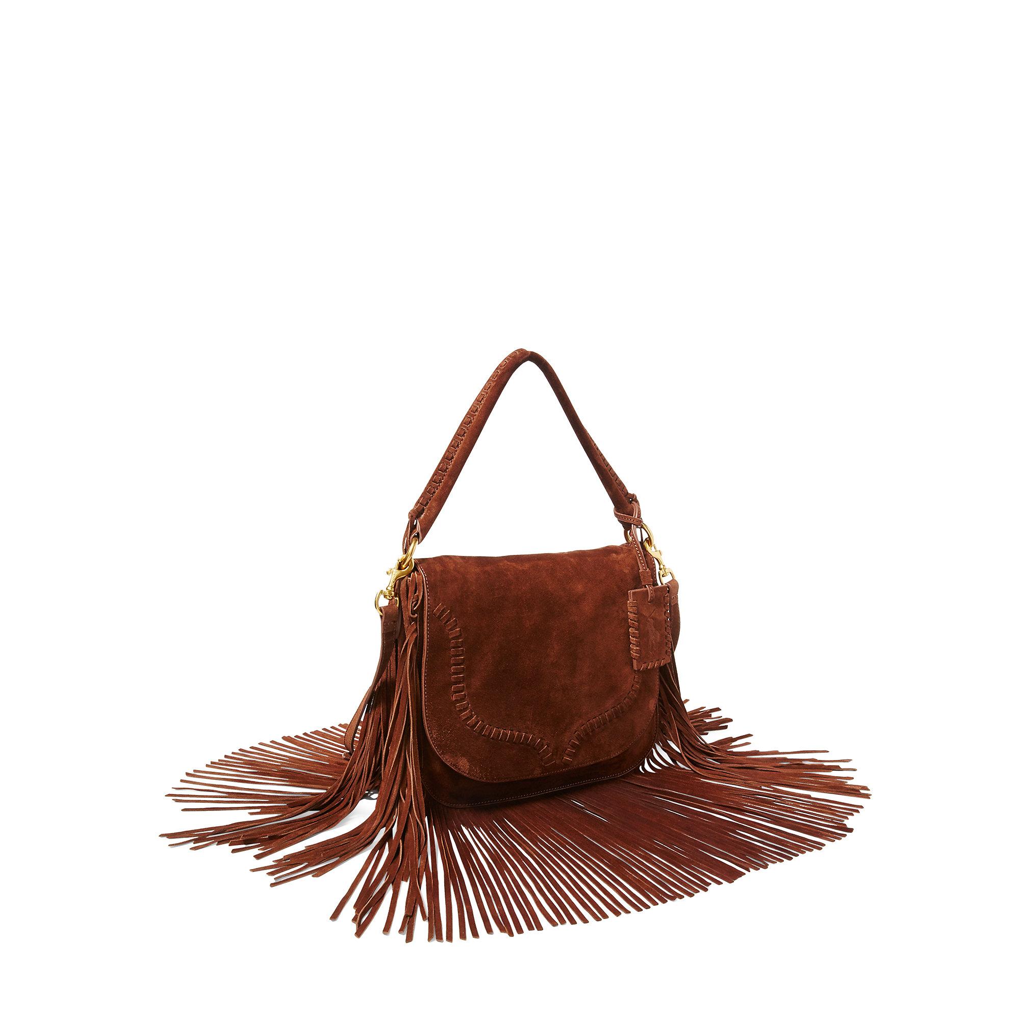 ralph lauren suede crossbody bag