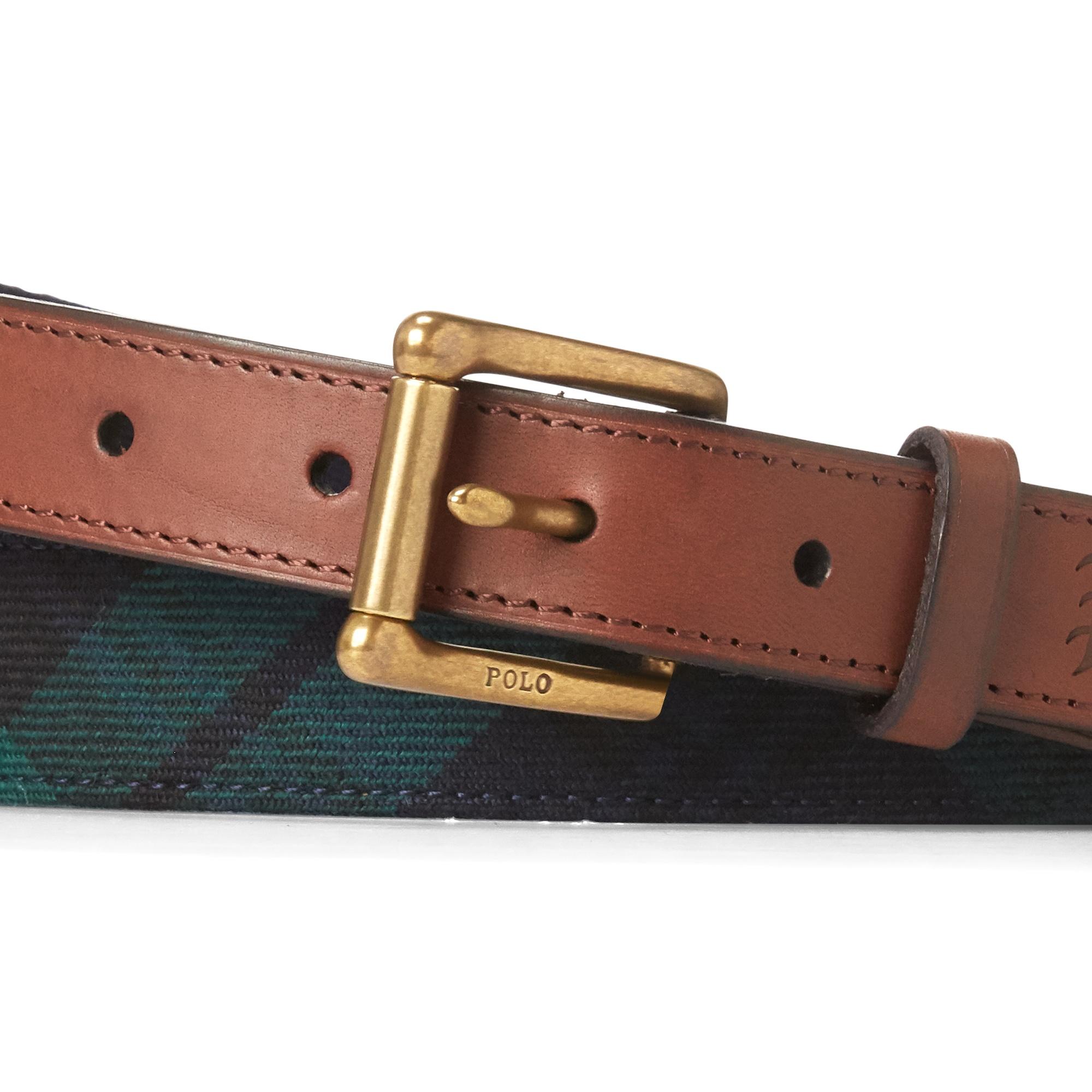 Polo Ralph Lauren Tartan Wool Belt for Men - Lyst