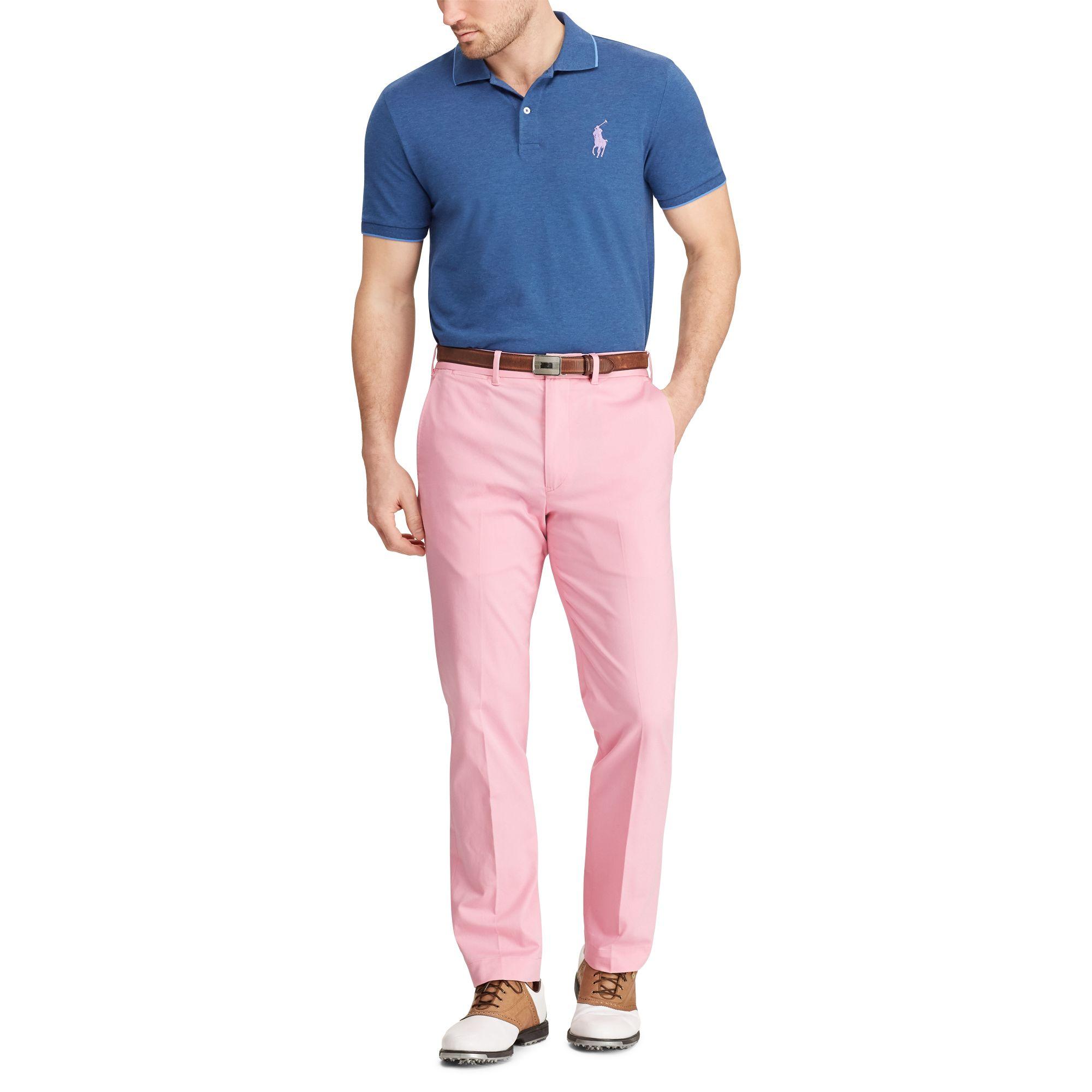 Ralph Lauren Tailored Fit Stretch Golf Pant in Pink for Men - Lyst
