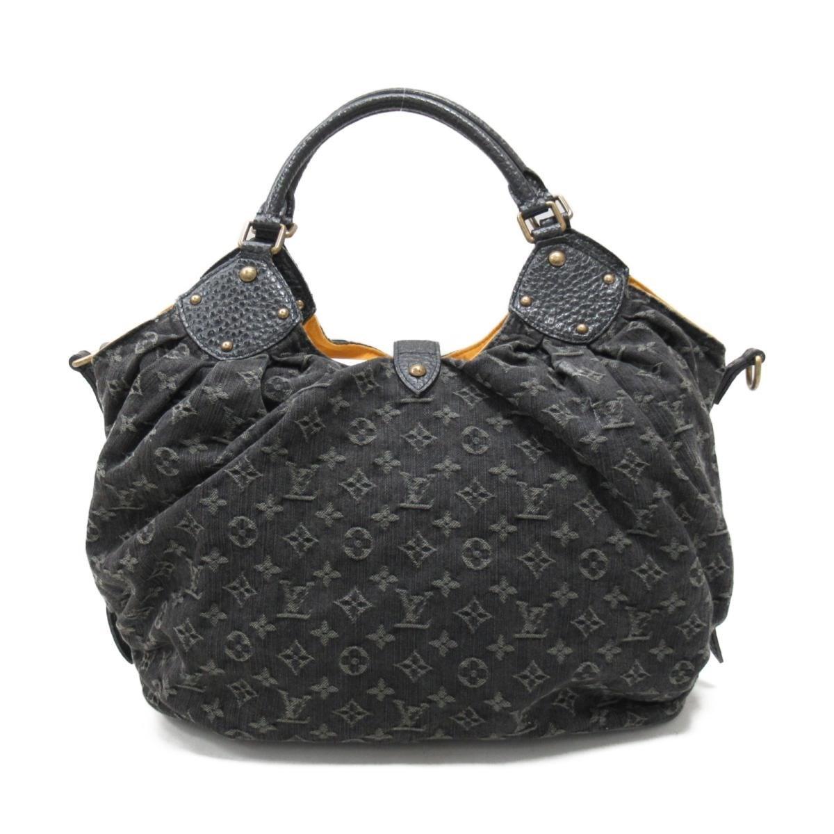 Louis Vuitton Xl Shoulder Bag Handbag M95510 Monogram Denim Black Used in Black - Lyst