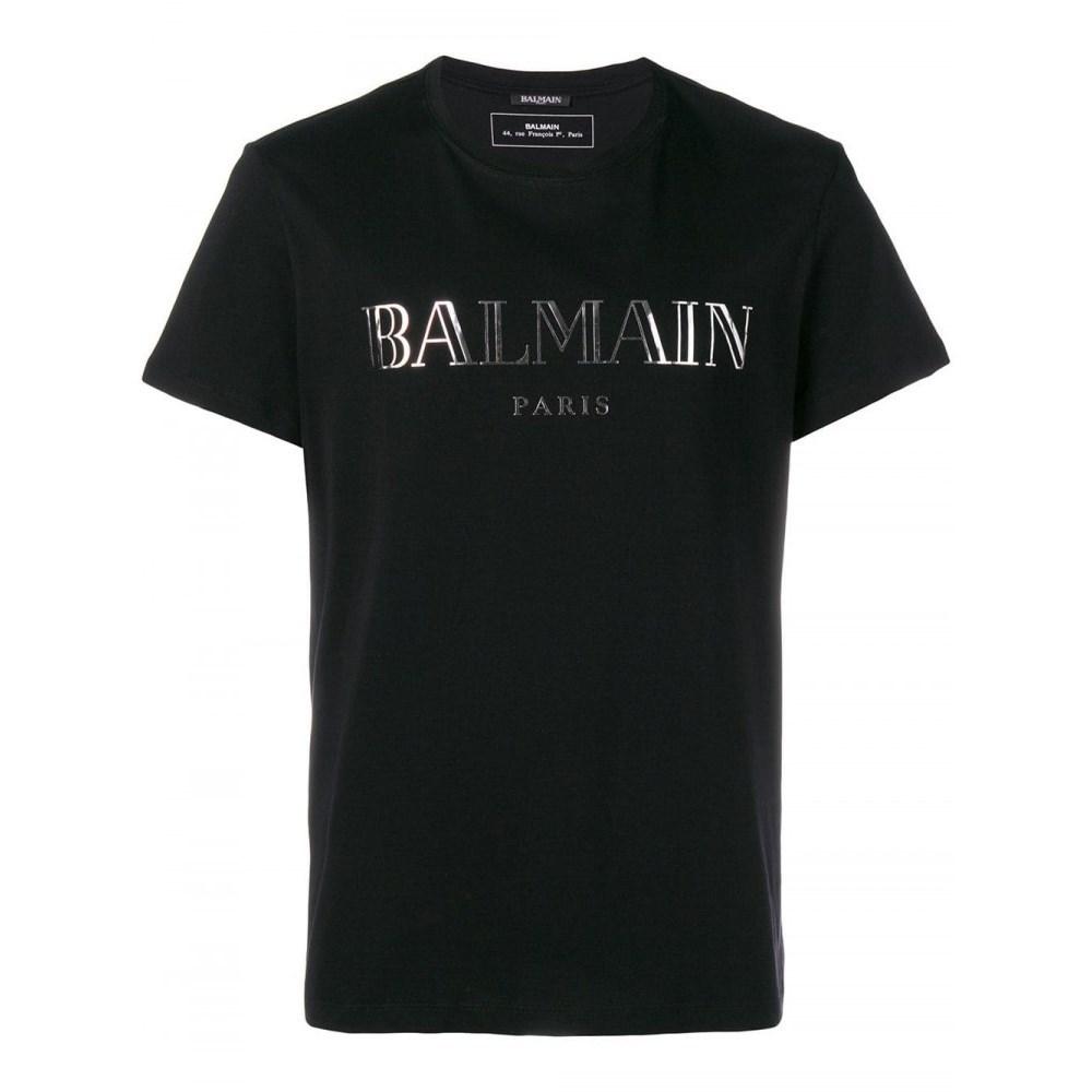 Balmain Abb Uomo Polos & T-shirts Black in Black for Men - Lyst