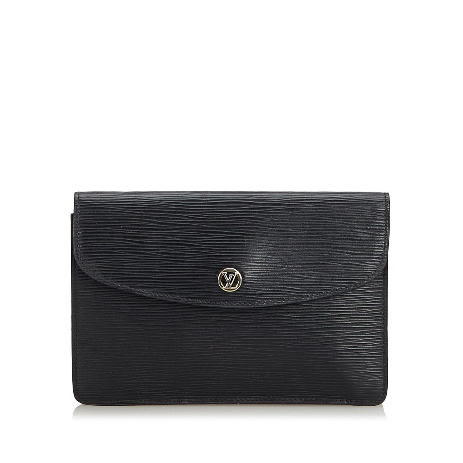 Louis Vuitton Epi Clutch Bag in Black - Lyst
