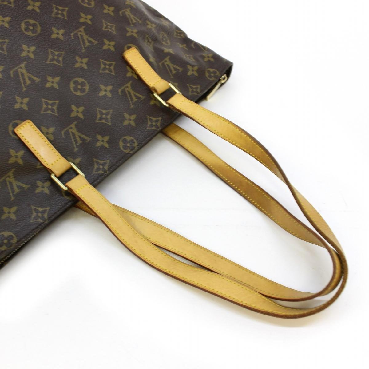 Louis Vuitton Auth Cabas Mezzo Shoulder Tote Hand Bag M51151 Monogram Canvas Lv in Brown - Lyst