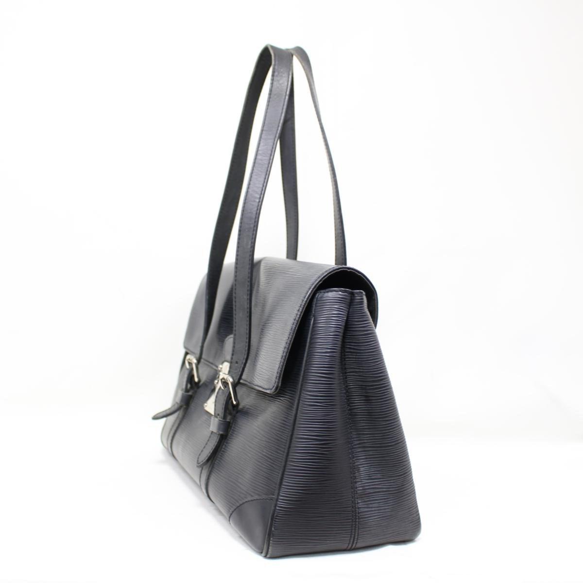 Louis Vuitton Black Epi Leather Segur MM Bag Authentic