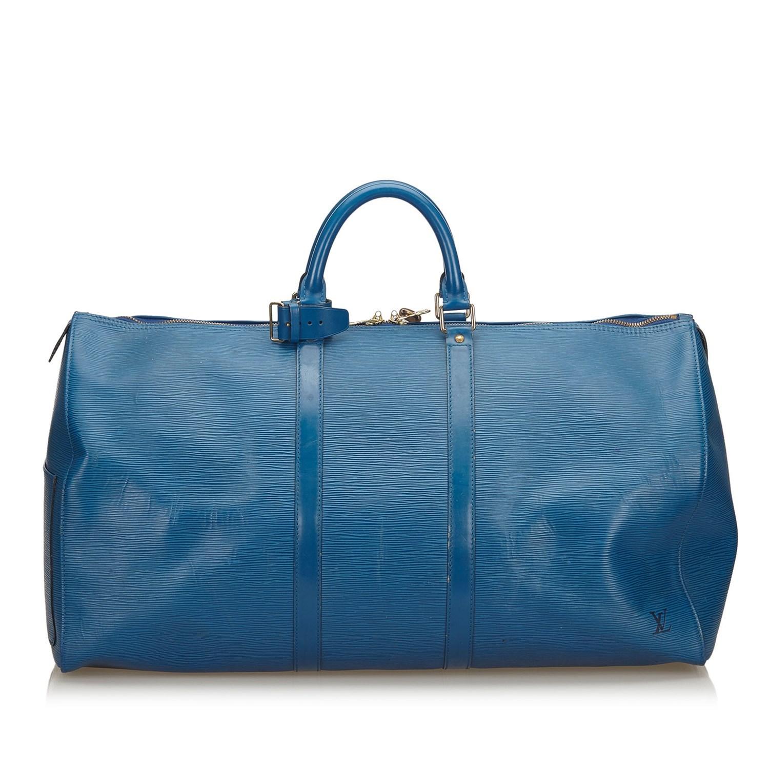 Louis Vuitton Epi Keepall 50 in Blue - Lyst