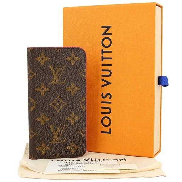 Louis Vuitton Iphone X & Xs Folio Case Monogram Brown Pink Leather in Brown - Lyst