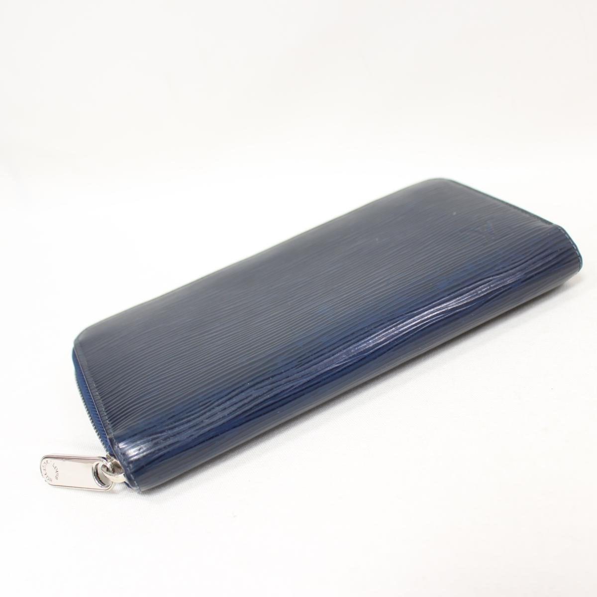 Louis Vuitton Authentic Zippy Wallet Round Purse M61873 Epi Used Vintage in Blue for Men - Lyst