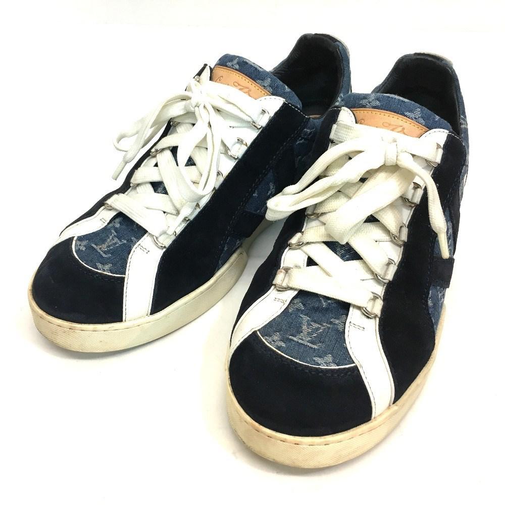 Lyst - Louis Vuitton Monogram Denim Suede X Denim Men&#39;s Shoes Sneakers Blue Series ...
