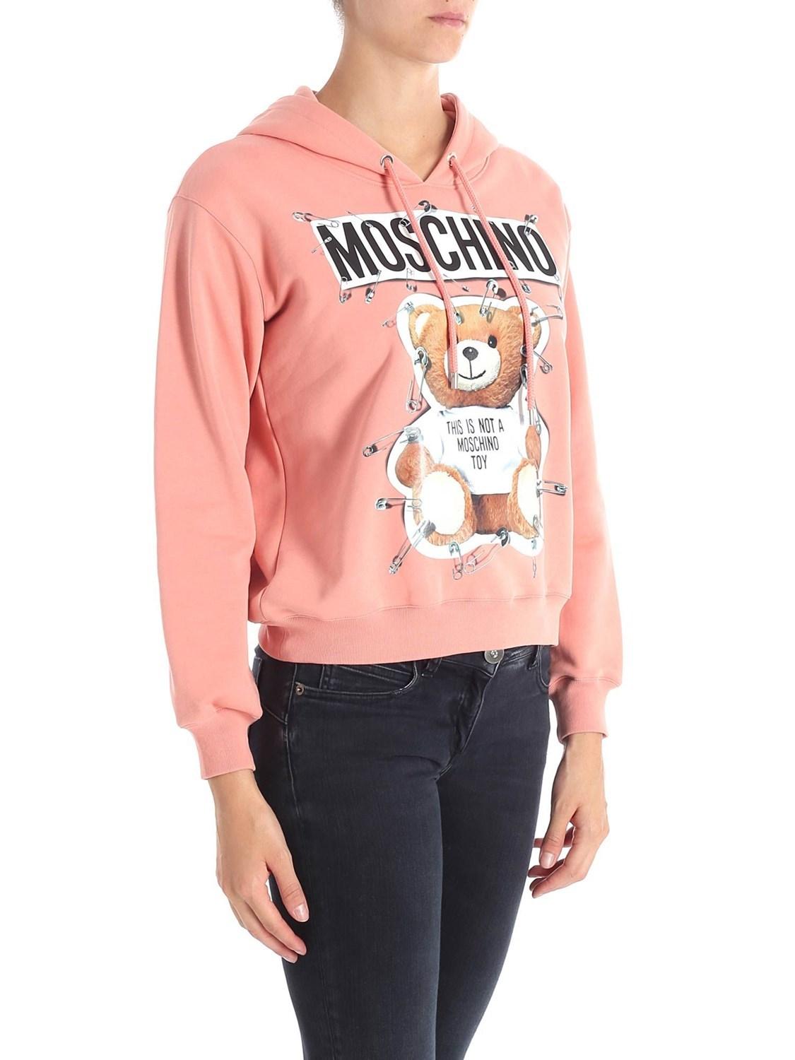 Moschino Women's V170555271147 Pink Cotton Sweatshirt in Pink - Lyst