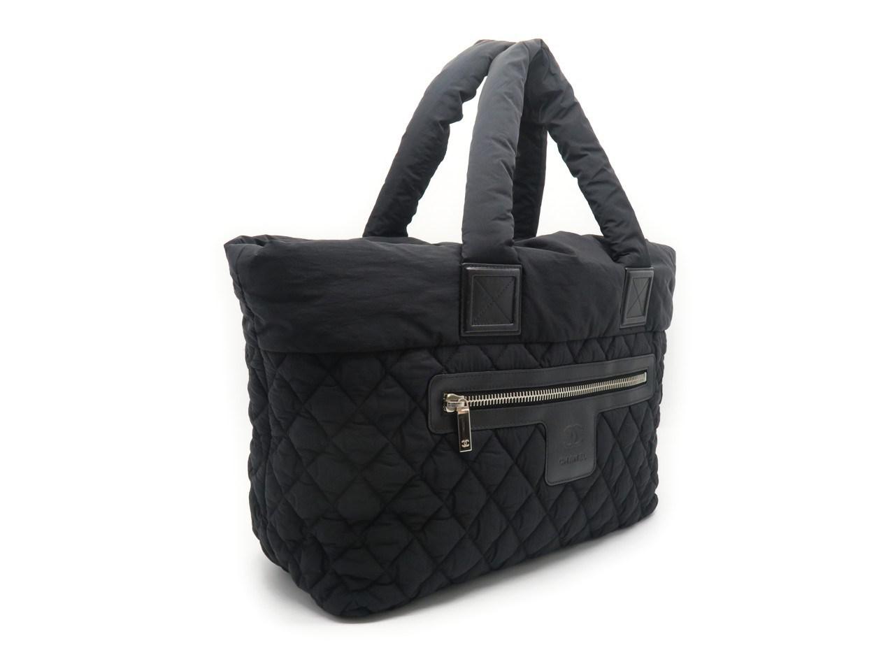 Lyst Chanel Quilted Cloth Coco Co Shoulder Bag Black 6526 In Gallery