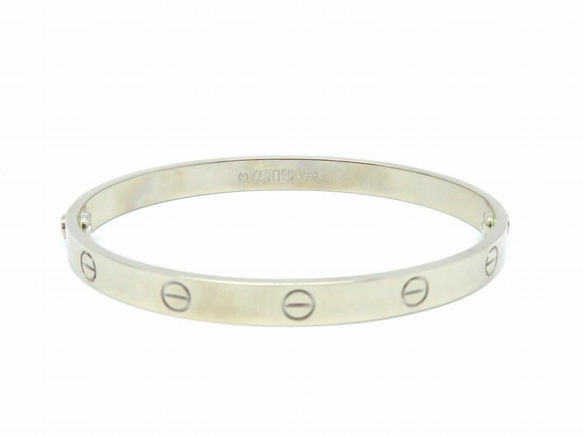 Lyst Cartier Love Bracelet 19 18k White Gold Silver In Metallic Cartier Metallic Love Bracelet 19 18k White Gold Silver Lyst View Fullscreen