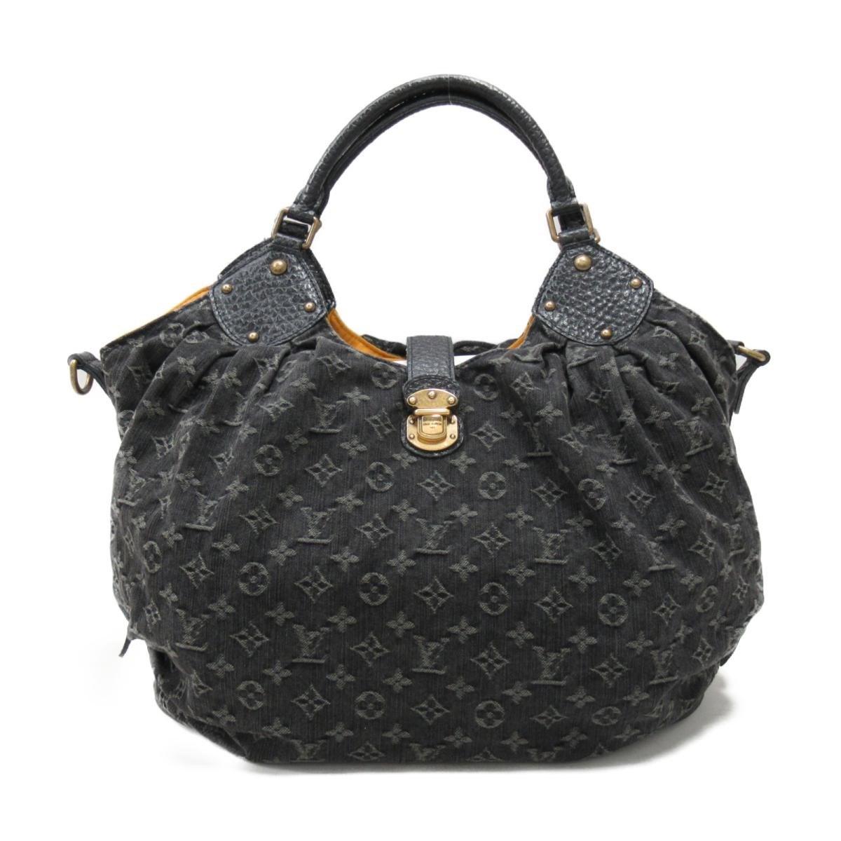 Louis Vuitton Xl Shoulder Bag Handbag M95510 Monogram Denim Black Used in Black - Lyst