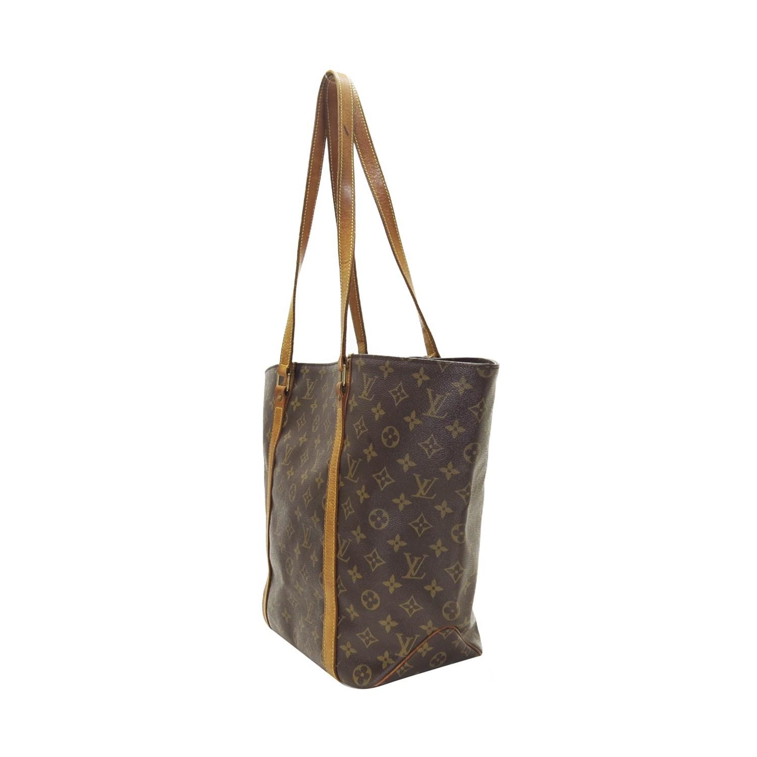 Louis Vuitton Auth Monogram Sac Shopping Shoulder Tote Bag M51108 Vintage in Brown - Lyst