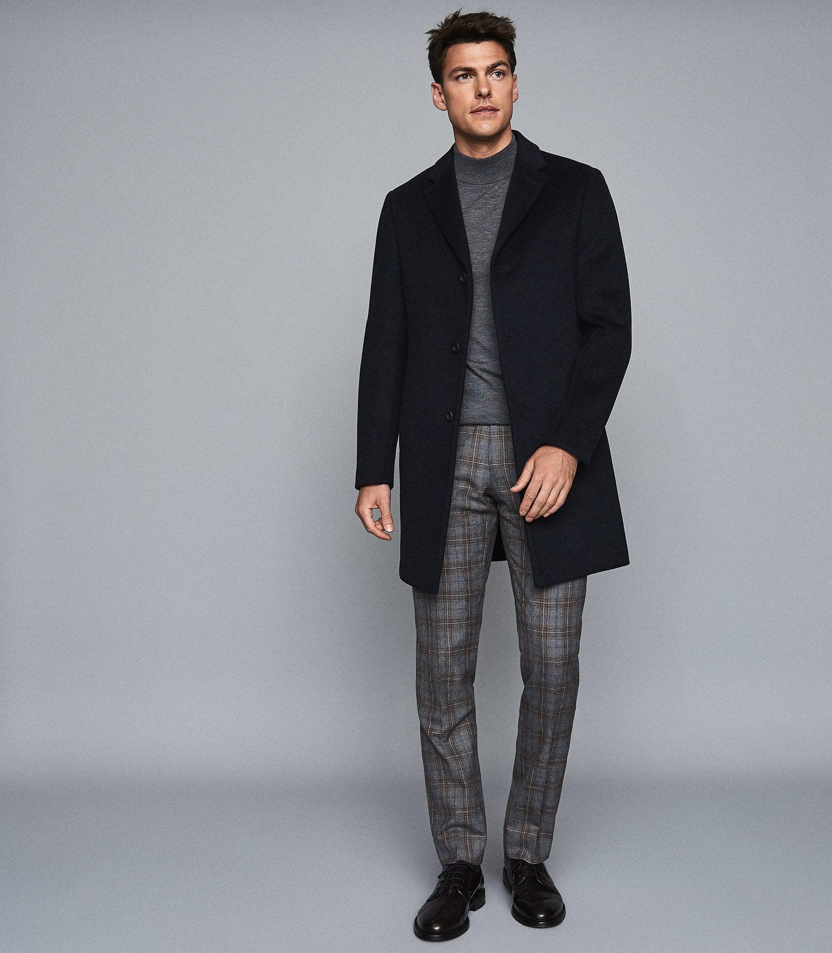 Reiss Wool Epsom Overcoat in Blue for Men - Save 23% - Lyst