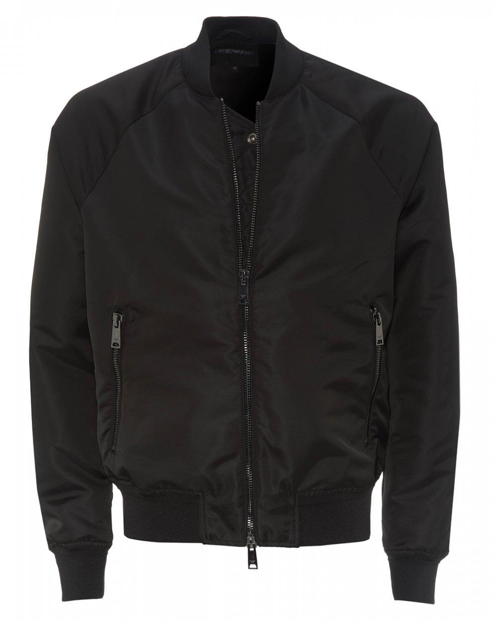 Emporio Armani Denim Black Eagle Coat, Bomber Jacket for Men - Lyst