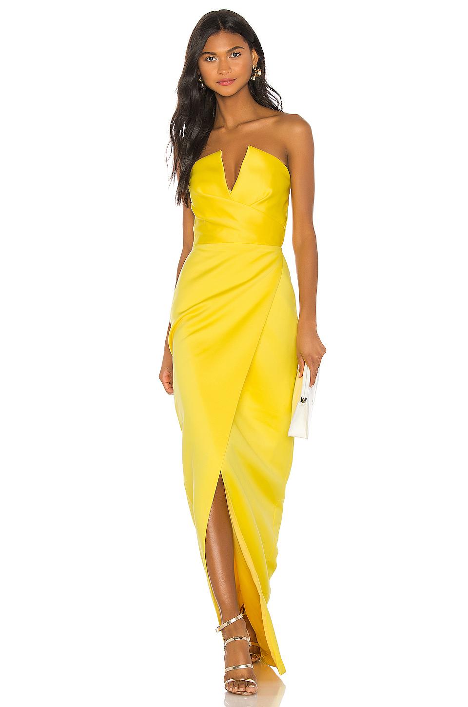 Jay Godfrey Satin Darcy Gown in Bright Yellow (Yellow) - Lyst