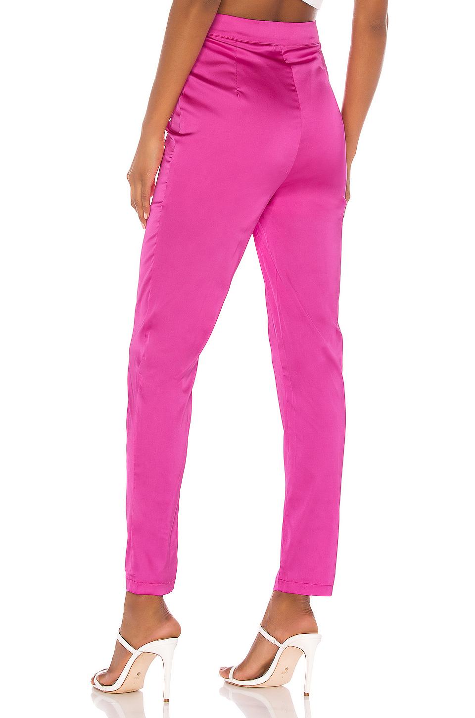 superdown Nona Satin Pant in Hot Pink (Pink) - Lyst