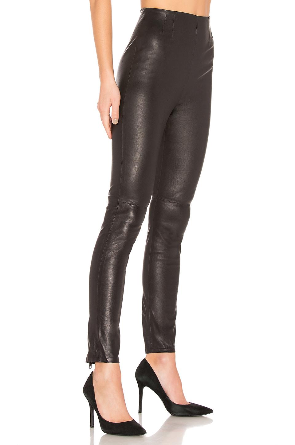 L'academie Angelica Leather Pants in Black - Lyst
