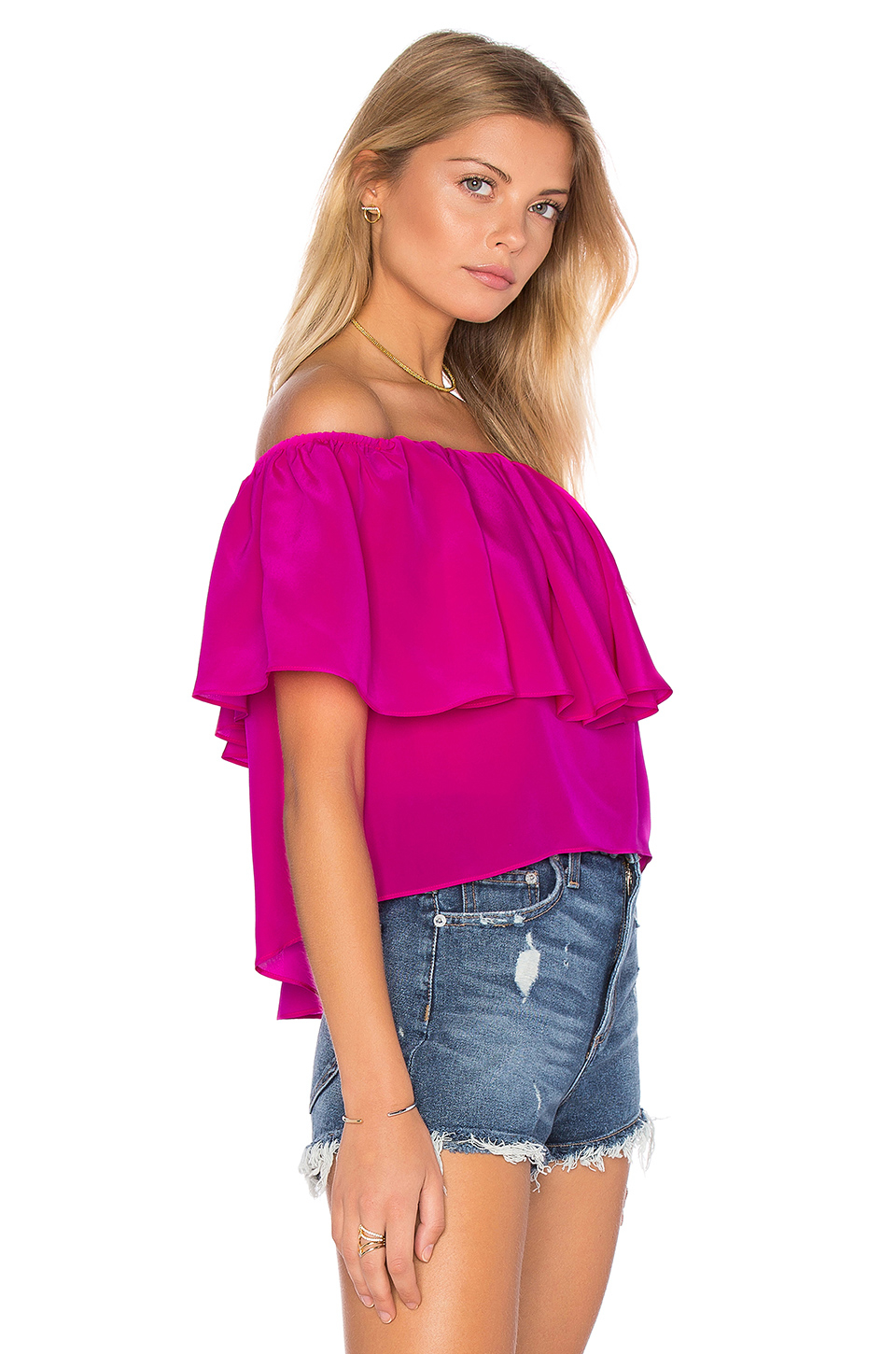 amanda uprichard kiara top in pink lyst amanda uprichard kiara top in pink lyst
