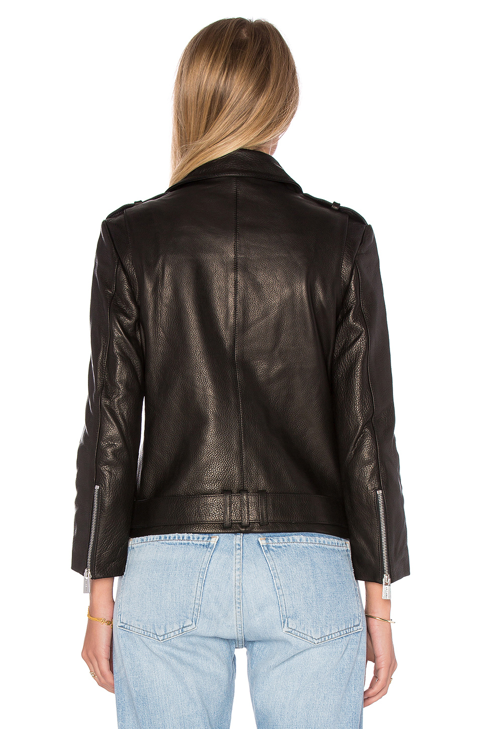 Lyst - Anine Bing Moto Leather Jacket in Metallic