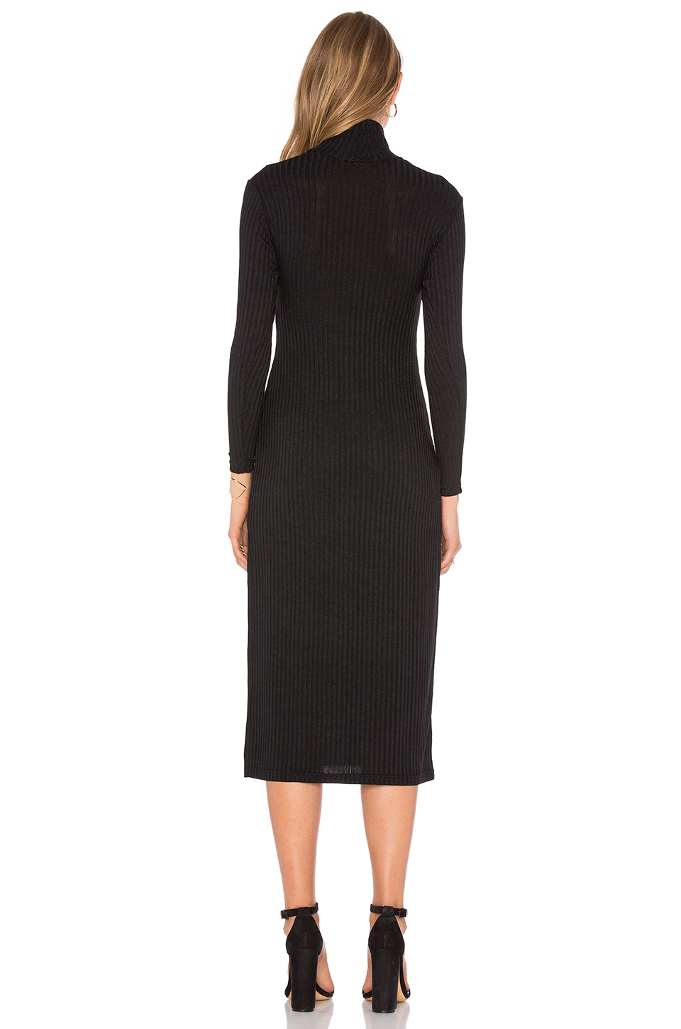 black turtleneck dress short