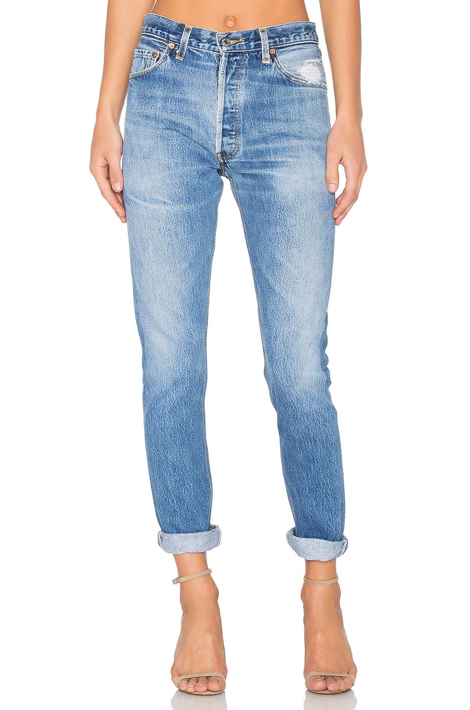 Lyst - Re/Done High Rise Jeans in Blue