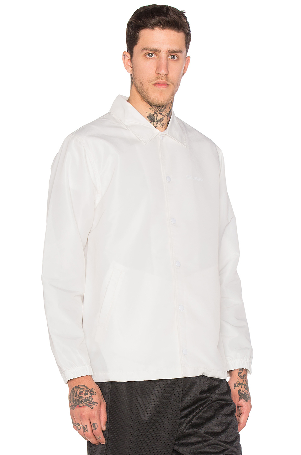 Lyst - Stussy Logo Coach Jacket in White for Men
