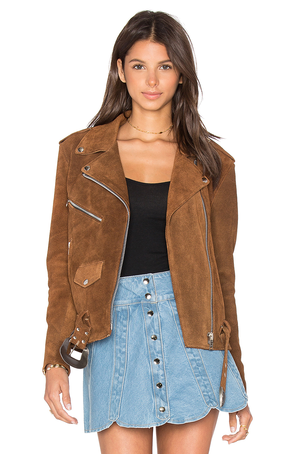 Urban outfitters X Revolve Western Suede Moto Jacket | Lyst
