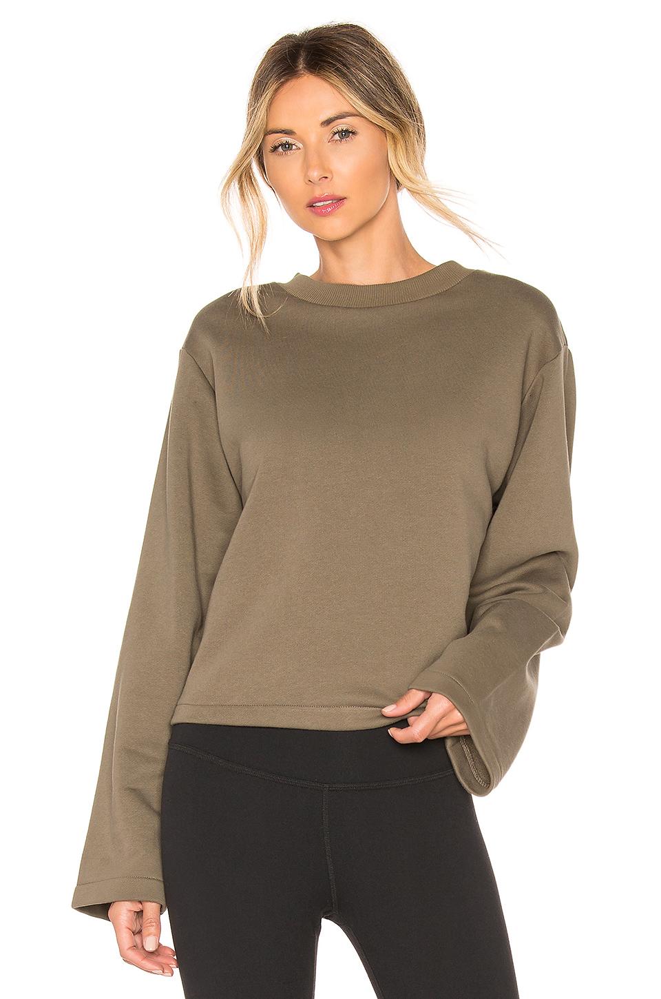 Varley Cotton Weymouth Sweatshirt in Olive (Green) - Lyst