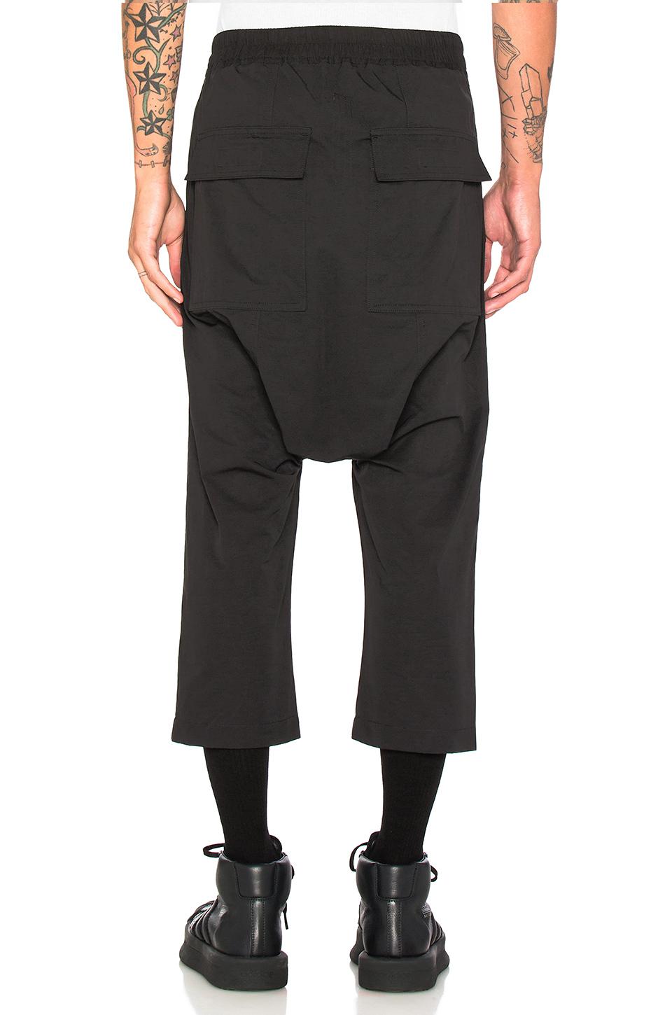Lyst - DRKSHDW by Rick Owens Cropped Sweatpant in Black for Men