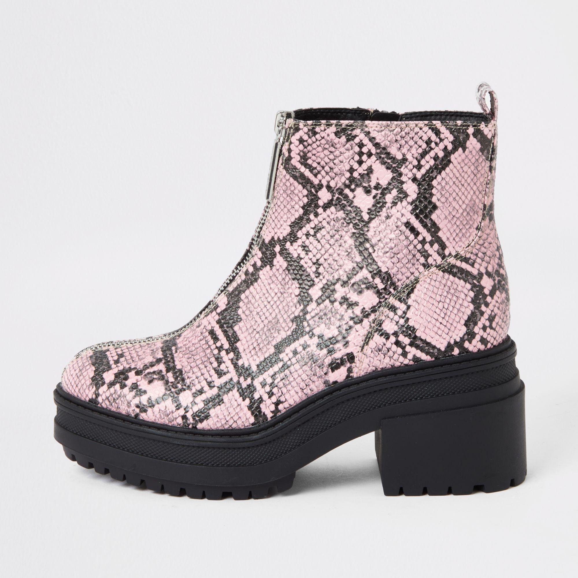 river island snake print boots