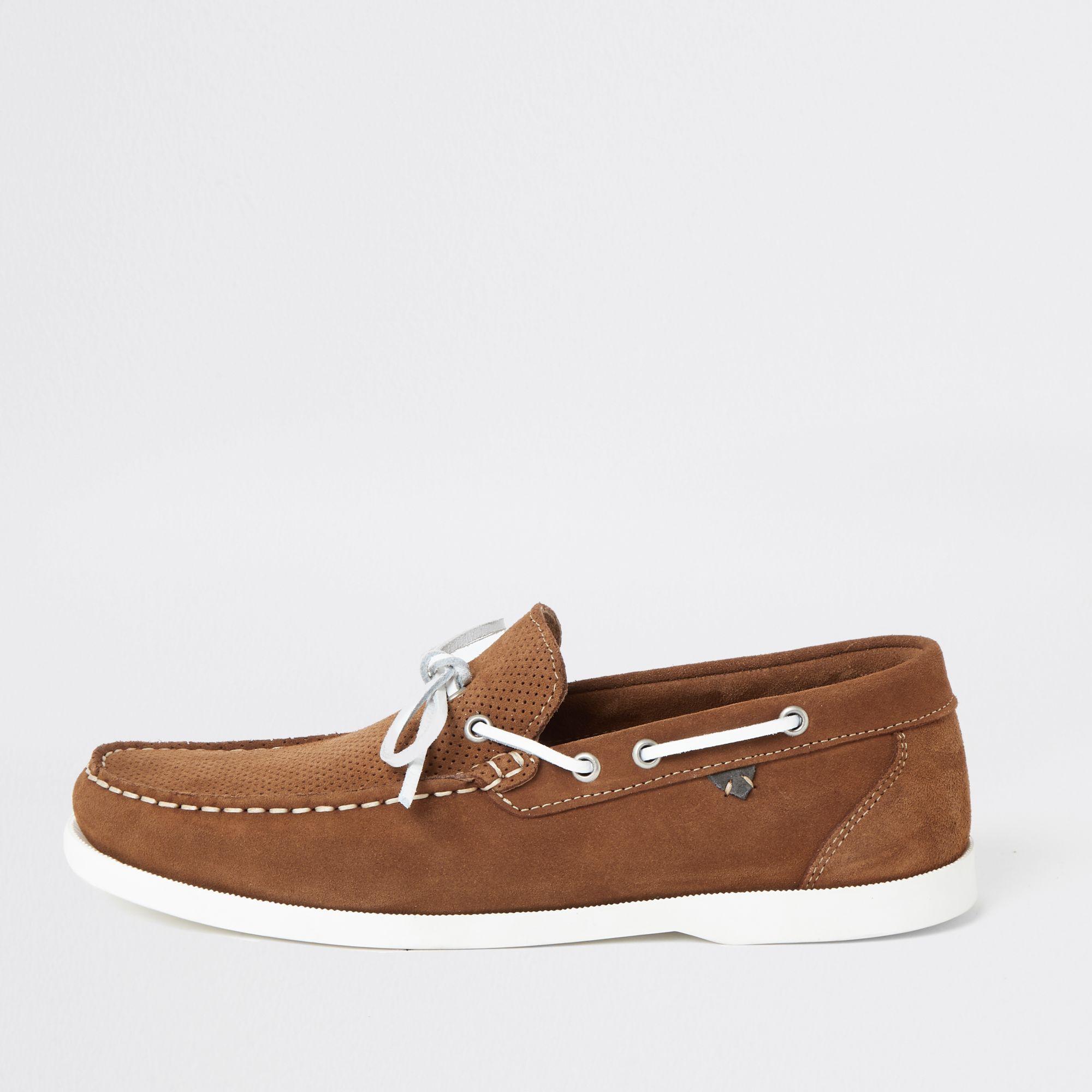 Lyst River Island Light Brown Suede Boat Shoes in Brown for Men