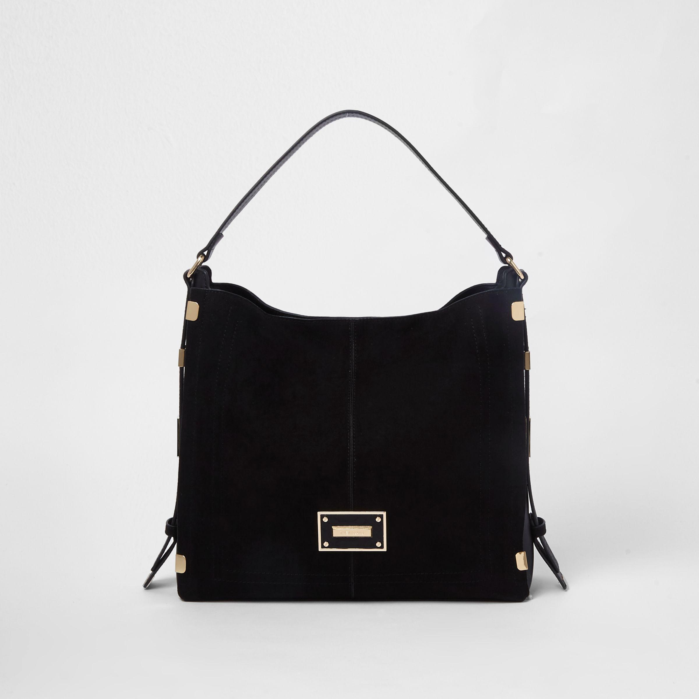 river island chain side slouch bag