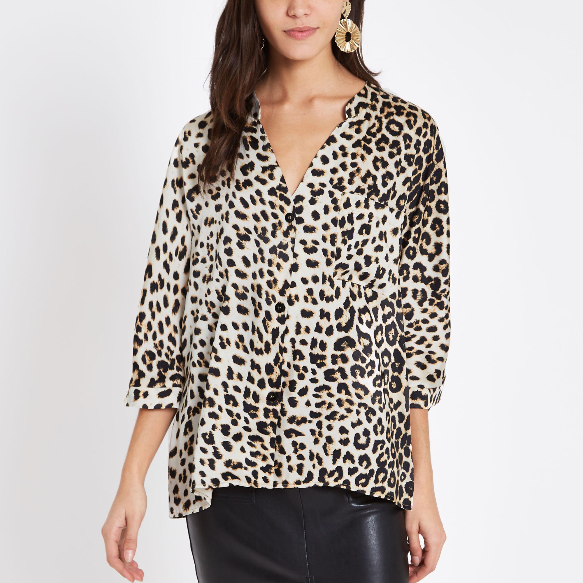 river island leopard print shirt