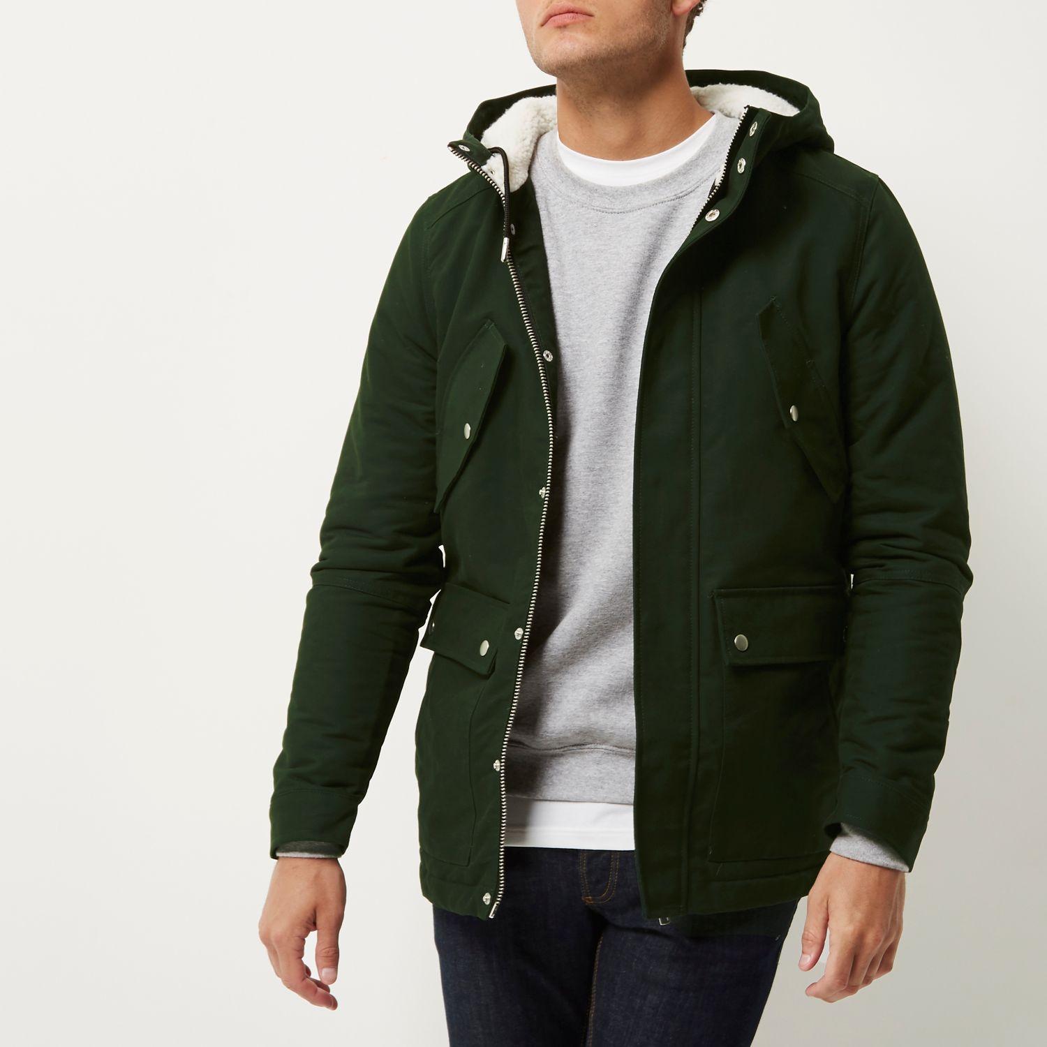 Lyst River island Green Hooded Jacket in Green for Men