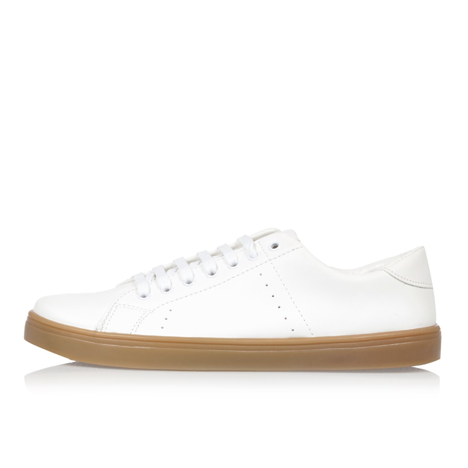 River island White Lace-up Sneakers in White for Men | Lyst