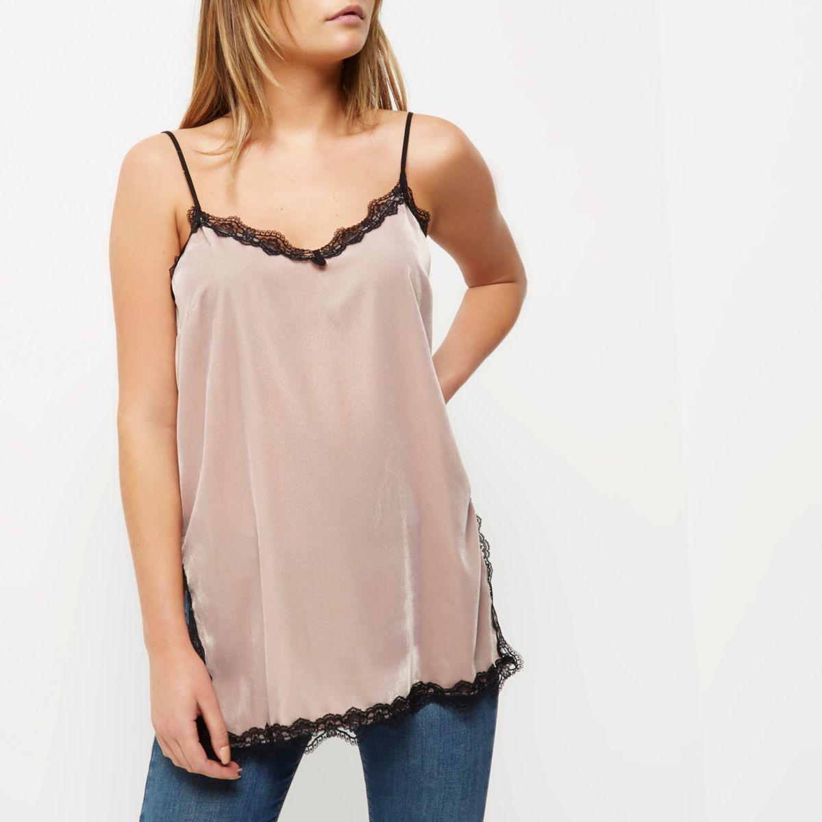 blush lace cami