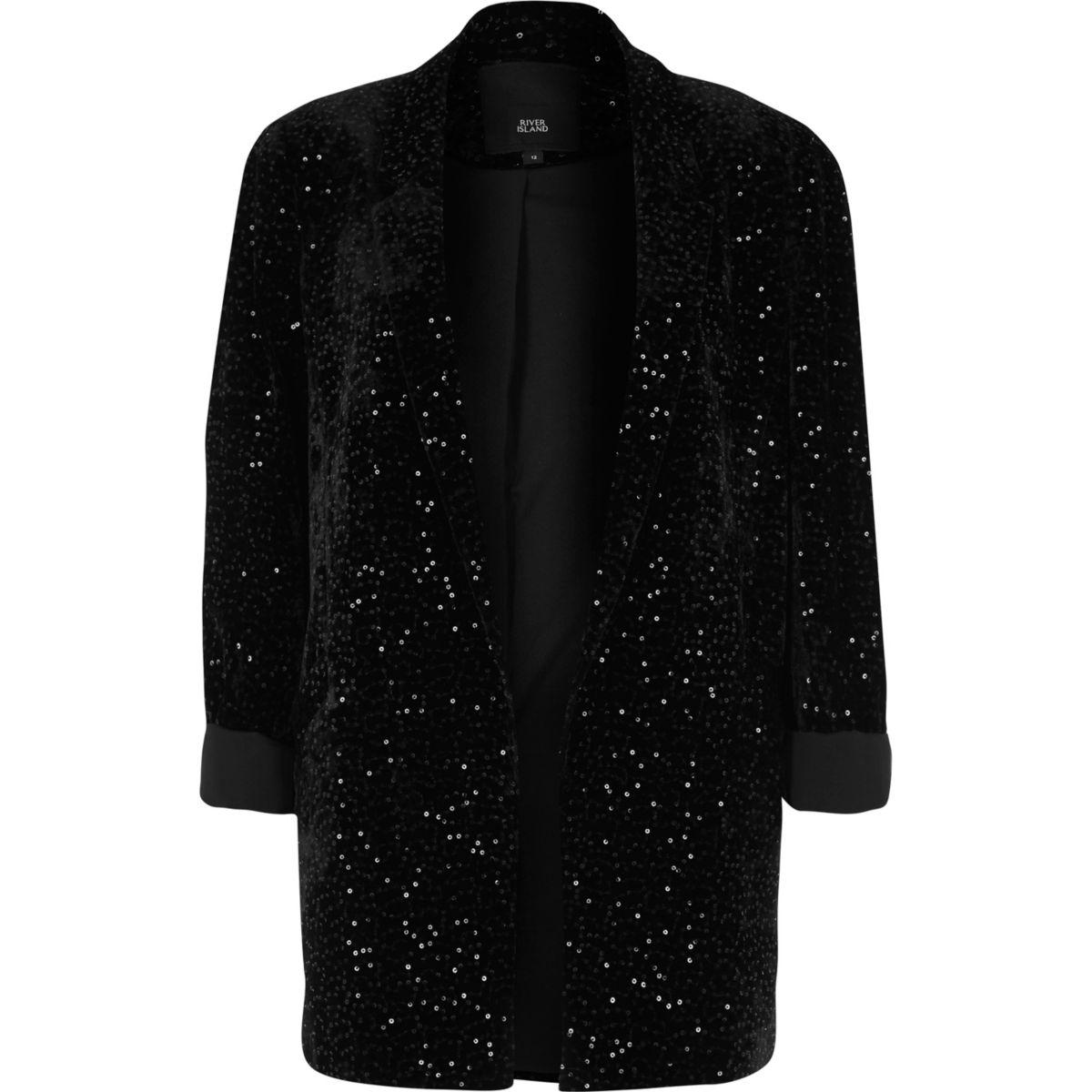 river island black blazer