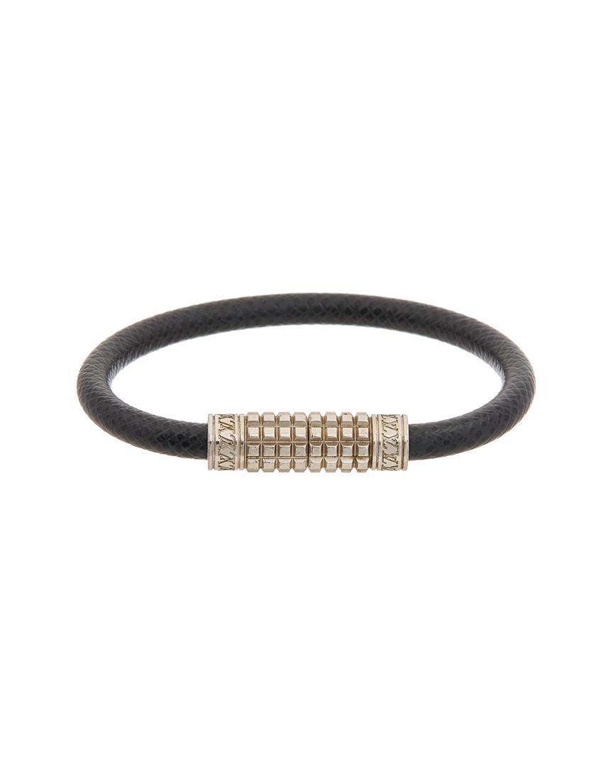 Lyst Louis Vuitton Black Taiga Leather Digit Bracelet In Louis Vuitton Women S Black Taiga Leather Digit Bracelet