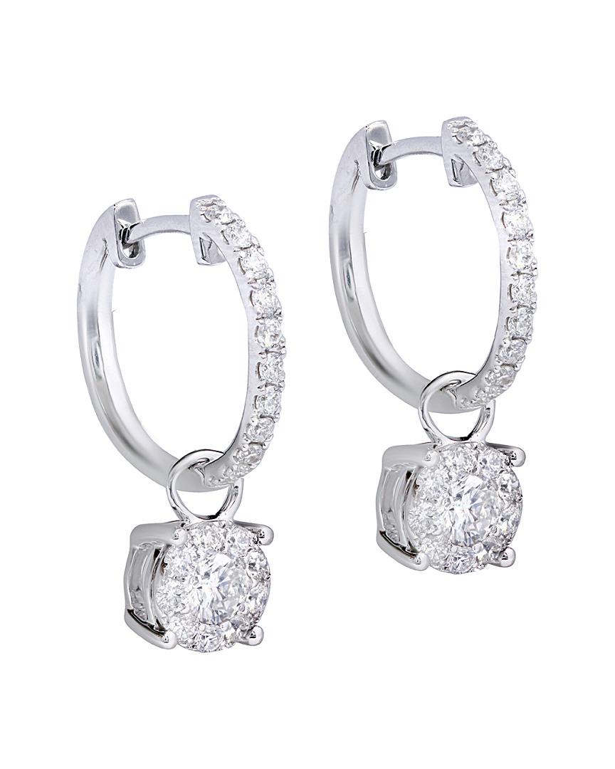 Lyst - Diana M . Fine Jewelry 14k 0.92 Ct. Tw. Diamond Earrings in White