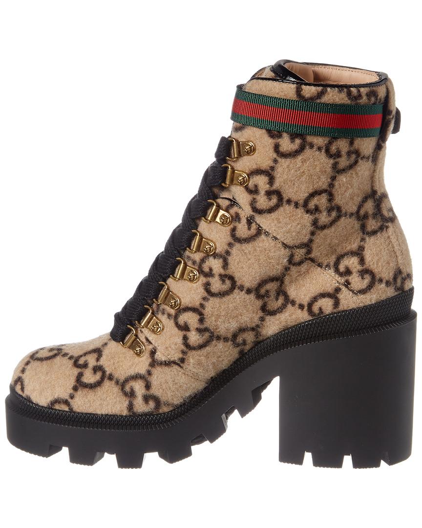 brown gucci boots women's
