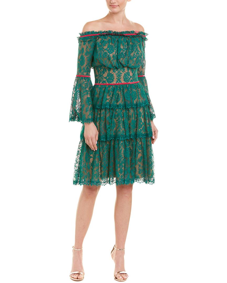 tadashi shoji green gown