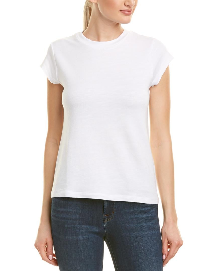 Monrow Cap Sleeve T-shirt in White - Lyst