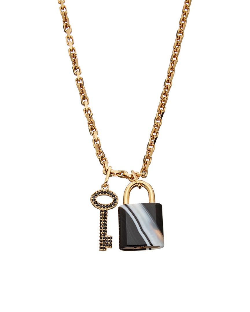 Louis Vuitton Gold-tone & Black Padlock & Key Pendant Necklace in Metallic - Lyst