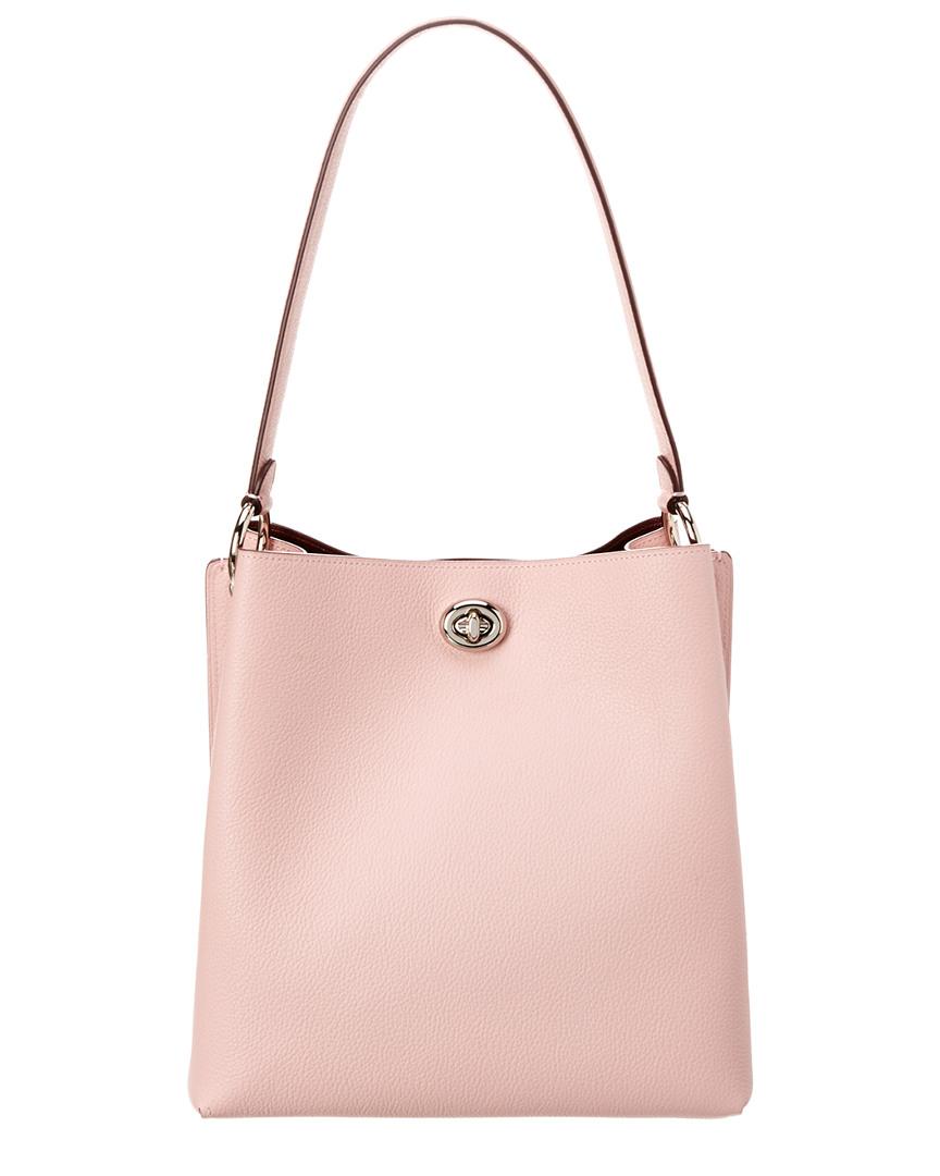 COACH Charlie Leather Bucket Bag in Pink - Lyst
