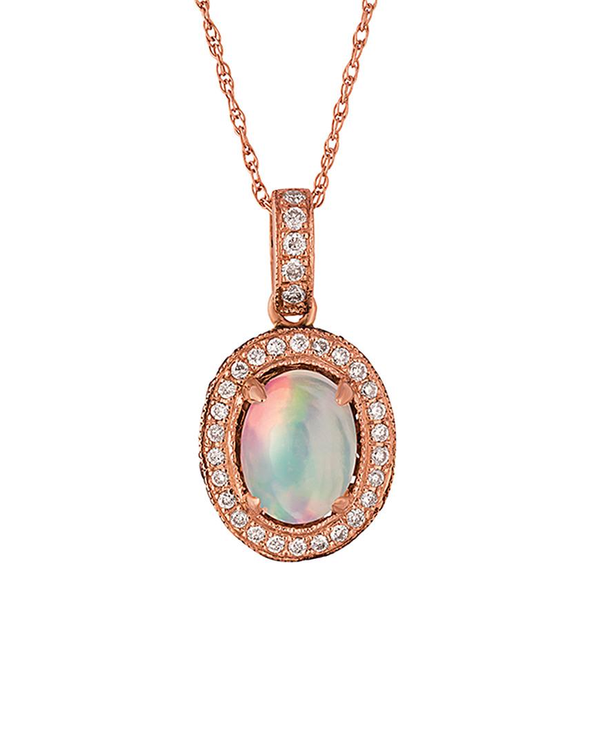 Le Vian ? 14k Rose Gold 0.95 Ct. Tw. Diamond & Opal Necklace in Metallic Lyst