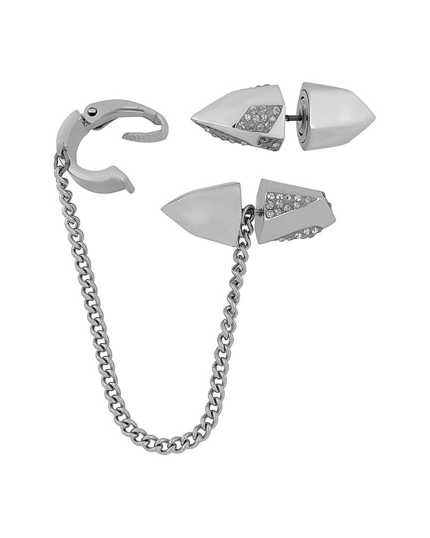 Lyst - Swarovski Atelier By Jean Paul Gaultier Rhodium Plated Earrings ...