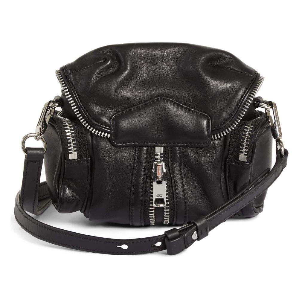 Lyst - Alexander Wang Micro Mini Marti Leather Crossbody Bag in Black