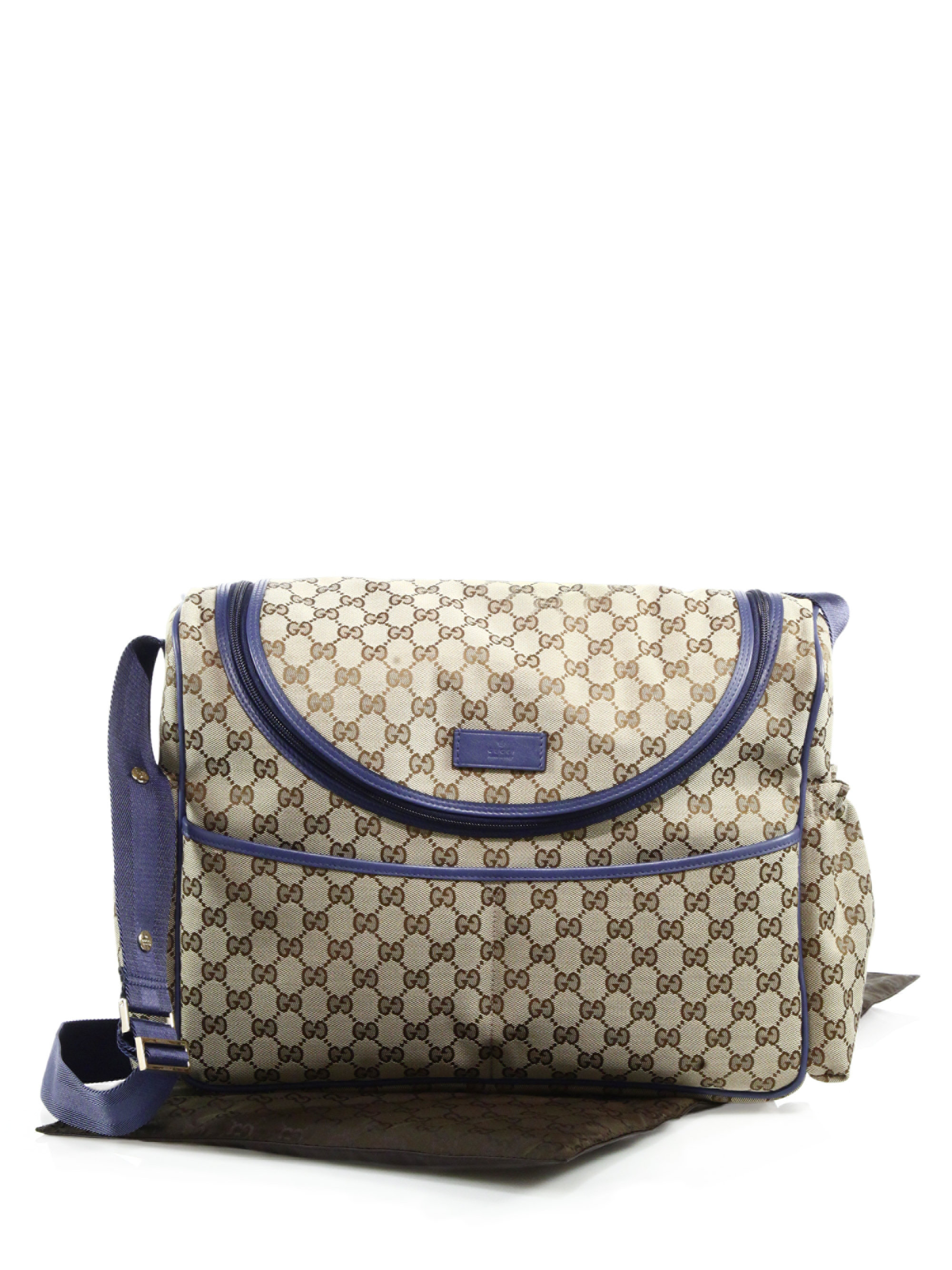 Lyst - Gucci Gg Supreme Canvas Diaper Bag in Blue